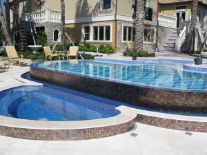Luxury Residential Pool & with infinity edge and custom tile
