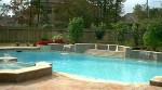 Custom Inground Residential Swimming Pool with multiple fountains