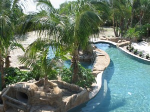 Large Scale Custom Residential Pool with Rock Grotto