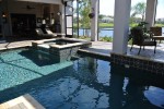 Weiler Pools of Sarasota - Square spa with oversized spillway